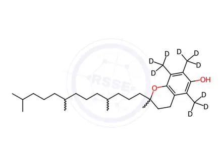 Chemical structure of Vitamin E-d9 (rac)