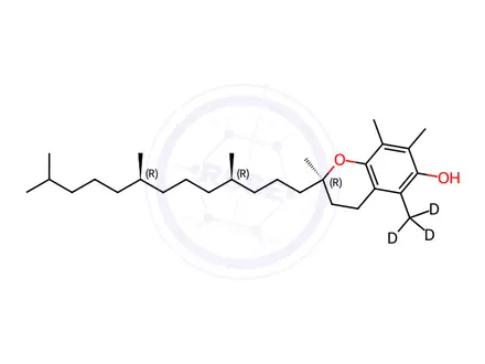Chemical structure of Vitamin E-d3 (R,R,R)