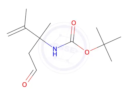 Chemical structure of tert-Butyl (2,3-dimethyl-5-oxopent-1-en-3-yl)carbamate