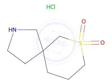 Chemical structure of 7-Thia-2-azaspiro[4.5]Decane 7,7-dioxide hydrochloride