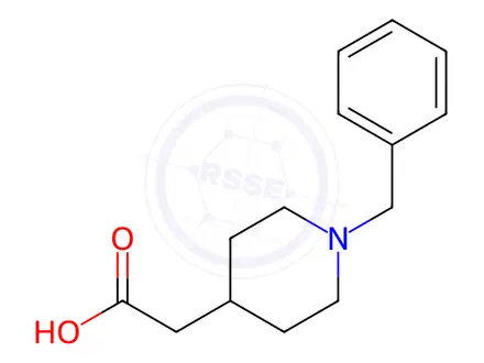 Chemical structure of (1-Benzylpiperidin-4-yl)acetic acid hydrochloride