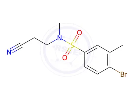 Chemical structure of 4-Bromo-n-(2-cyanoethyl)-n,3-dimethylbenzenesulfonamide
