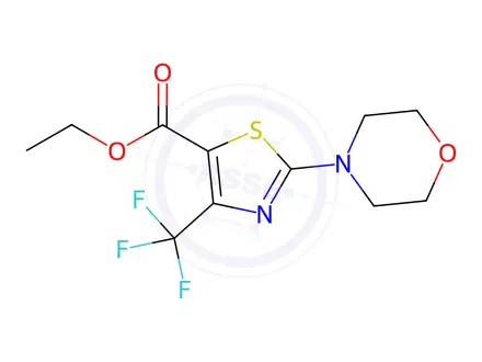 Chemical structure of Ethyl 2-(morpholin-4-yl)-4-trifluoromethyl-1,3-thiazole-5-carboxylate