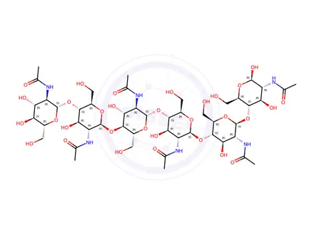 Chemical structure of N-acetylglucosamine hexasaccharide 1-4