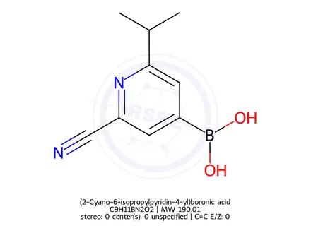 Chemical structure of (2-Cyano-6-isopropylpyridin-4-yl)boronic acid