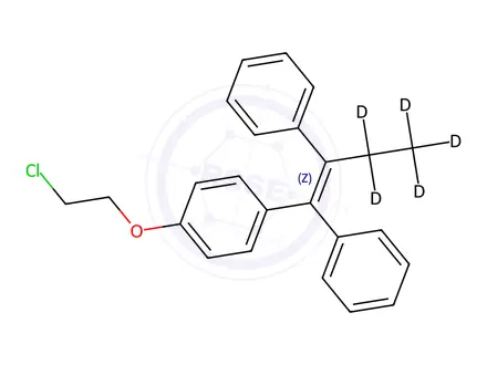 Chemical structure of (Z)-1-[4-(2-Chloroethoxyphenyl]-1,2-diphenyl-1-butene-4,4,5,5,5-d5