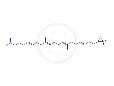 Chemical structure of 22,23-epoxy-2-aza-2,3-dihydrosqualene