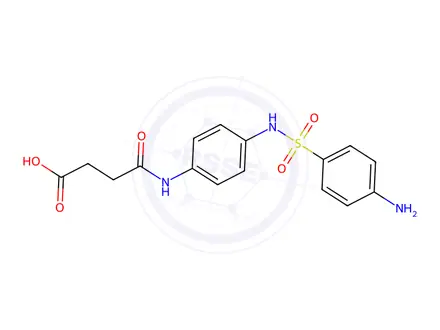 Chemical structure of N-[p-(p-Aminophenylsulfonylamino)phenyl]succinamidic acid
