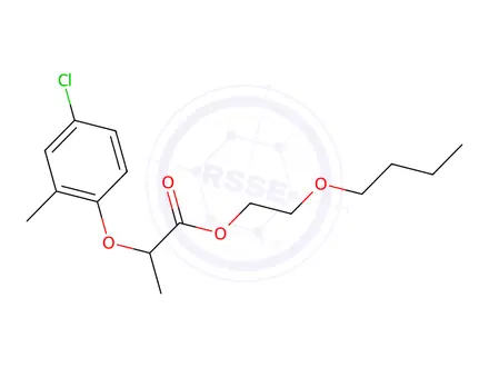 Chemical structure of 2-butoxyethyl (-)-2-(4-chloro-2-methylphenoxypropionate