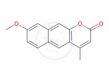 Chemical structure of 8-Methoxy-4-methylbenzo[g]coumarin Solution in Acetonitrile
