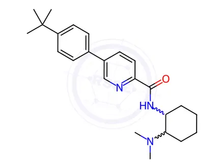 Chemical structure of N-[(1S,2S)-2-(Dimethylamino)cyclohexyl]-5-[4-(1,1-dimethylethyl)phenyl]-2-pyridinecarboxamide