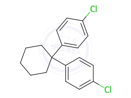 Chemical structure of Benzene, 1,1'-cyclohexylidenebis[4-chloro-