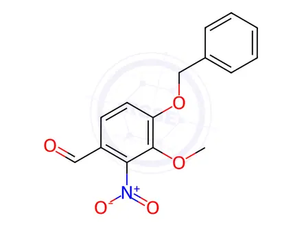 Chemical structure of 4-(Benzyloxy)-3-methoxy-2-nitrobenzaldehyde