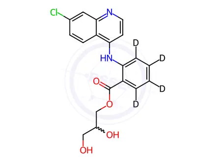 Chemical structure of Glafenine-d4