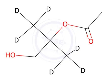 Chemical structure of 2-Acetoxy-2-methyl-1-propanol-d6