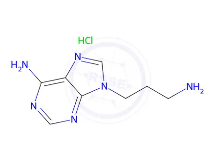 Chemical structure of 9-(3-aminopropyl)-9H-purin-6-amine dihydrochloride