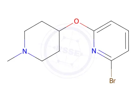 Chemical structure of 2-Bromo-6-((1-methylpiperidin-4-yl)oxy)pyridine