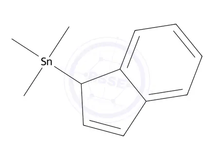 Chemical structure of Stannane,1H-inden-1-yltrimethyl-