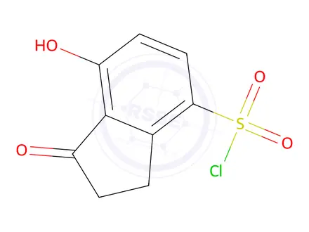 Chemical structure of 7-Hydroxy-1-oxo-2,3-dihydro-1H-indene-4-sulfonyl chloride