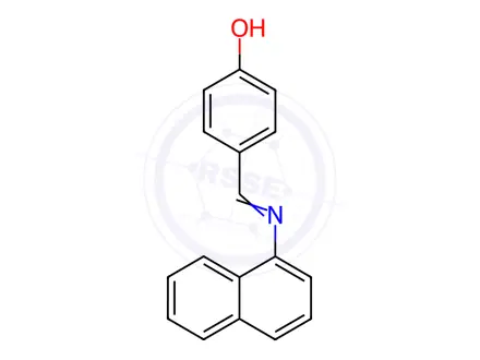 Chemical structure of 4-((Naphthalen-1-ylimino)methyl)phenol