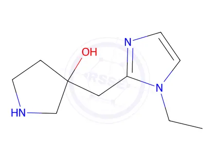 Chemical structure of 3-((1-Ethyl-1h-imidazol-2-yl)methyl)pyrrolidin-3-ol