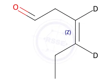 Chemical structure of cis-3-Hexenal-D2.