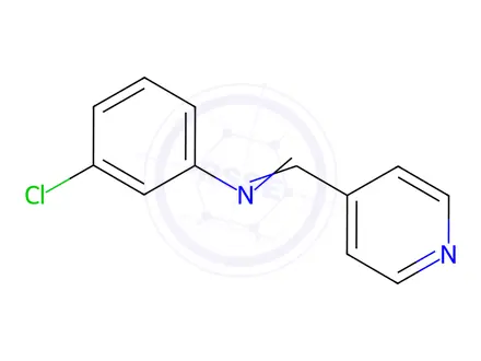 Chemical structure of 4-[[(3-Chlorophenyl)imino]methyl]pyridine