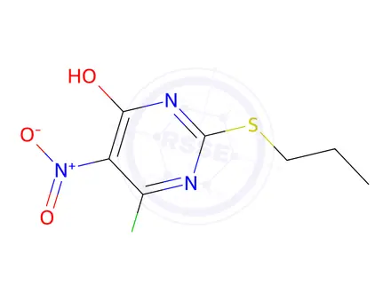 Chemical structure of 6-Chloro-5-nitro-2-(propylthio)-4(1H)-pyrimidinone