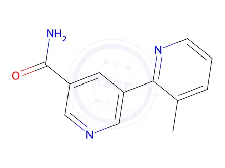 Chemical structure of 3-Methyl-[2,3'-bipyridine]-5'-carboxamide
