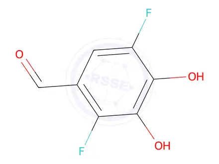 Chemical structure of 2,5-Difluoro-3,4-dihydroxybenzaldehyde