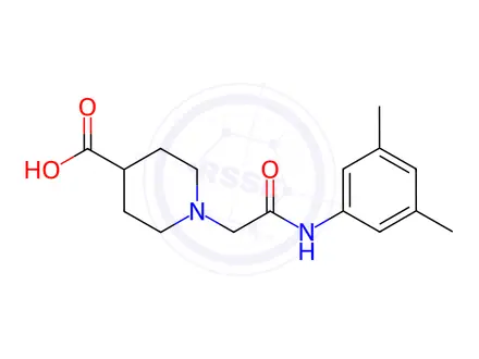 Chemical structure of 1-{2-[(3,5-Dimethylphenyl)amino]-2-oxoethyl}piperidine-4-carboxylic acid