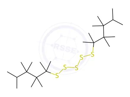 Chemical structure of di(tert-dodecyl) pentasulphide