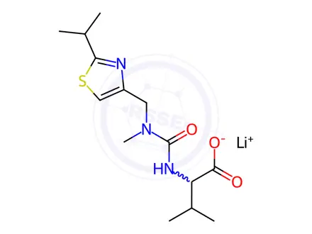 Chemical structure of Ritonavir Impurity 1 Lithium Salt (Ritonavir EP Impurity A Lithium Salt)