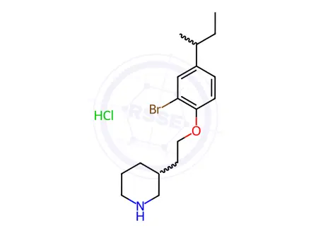 Chemical structure of 3-{2-[2-Bromo-4-(sec-butyl)phenoxy]-ethyl}piperidine hydrochloride