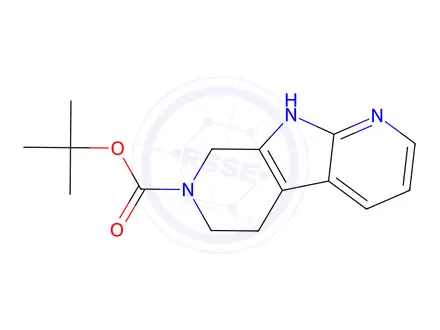 Chemical structure of tert-Butyl 5,6,8,9-tetrahydro-7H-pyrrolo[2,3-b:5,4-c']dipyridine-7-carboxylate