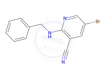 Chemical structure of 2-(Benzylamino)-5-bromonicotinonitrile