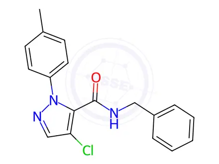 Chemical structure of N-Benzyl-4-chloro-1-(4-methylphenyl)-1H-pyrazole-5-carboxamide