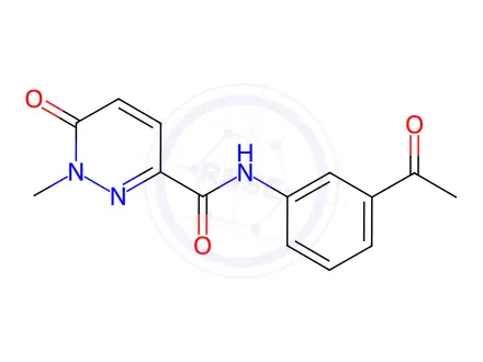 Chemical structure of N-(3-Acetylphenyl)-1-methyl-6-oxo-1,6-dihydropyridazine-3-carboxamide
