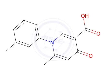 Chemical structure of 6-Methyl-4-oxo-1-(m-tolyl)-1,4-dihydropyridine-3-carboxylic acid