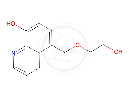 Chemical structure of 5-((2-Hydroxyethoxy)methyl)quinolin-8-ol
