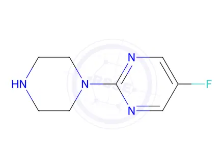 Chemical structure of 5-fluoro-2-(piperazin-1-yl)pyrimidine