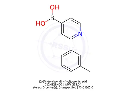 Chemical structure of (2-(M-tolyl)pyridin-4-yl)boronic acid
