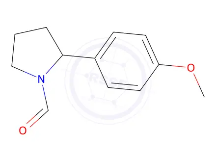 Chemical structure of 2-(4-Methoxyphenyl)pyrrolidine-1-carbaldehyde