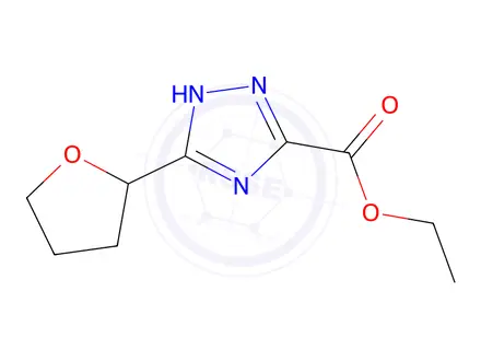 Chemical structure of Ethyl 3-(tetrahydrofuran-2-yl)-1H-1,2,4-triazole-5-carboxylate