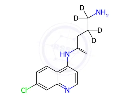 Chemical structure of Didesethyl Chloroquine-d4