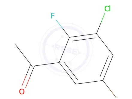 Chemical structure of 1-(5-Bromo-3-chloro-2-fluorophenyl)ethan-1-one
