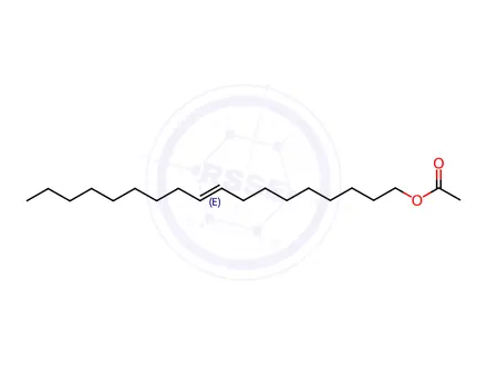 Chemical structure of 9-Octadecen-1-ol, 1-acetate, (9E)-