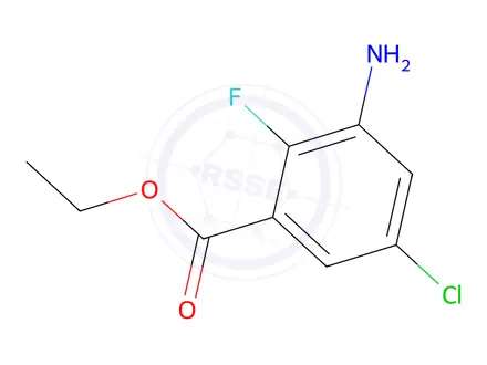 Chemical structure of Ethyl 3-amino-5-chloro-2-fluorobenzoate