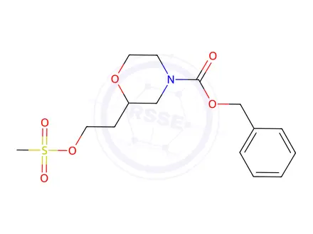 Chemical structure of Benzyl 2-(2-((methylsulfonyl)oxy)-ethyl)morpholine-4-carboxylate