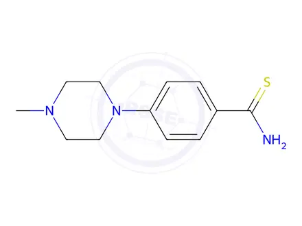 Chemical structure of 4-(4-Methyl-1-piperazinyl)benzenecarbothioamide